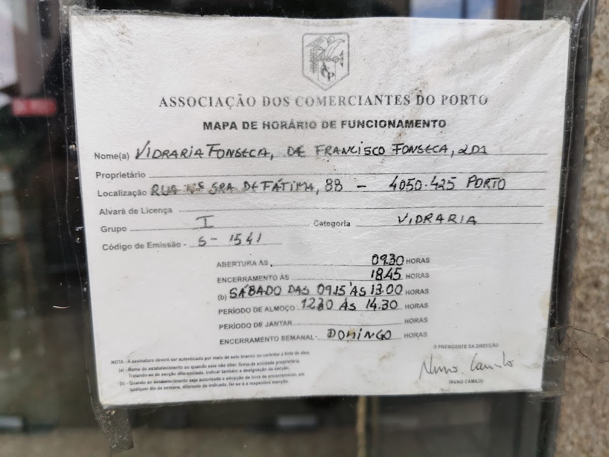 Vidraria Fonseca - Porto